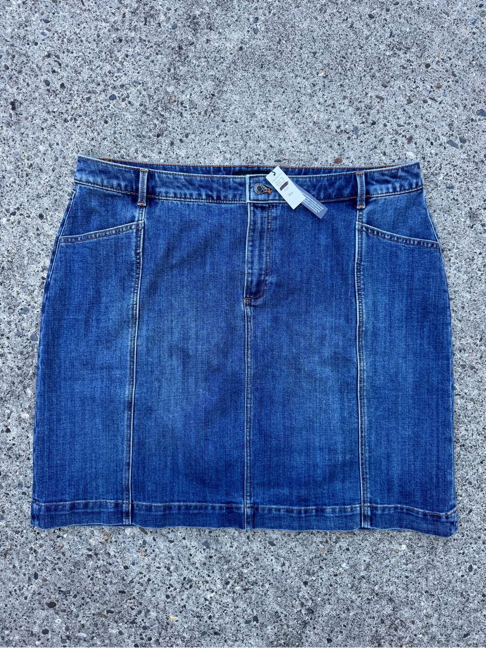 Talbots Plus Size 18W Blue Denim Skirt